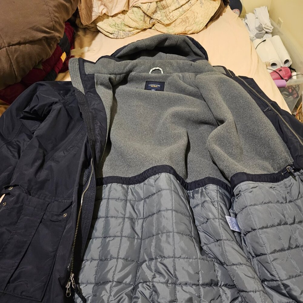 Mens jacket - L - Lands End -- navy color - Picture 6 of 8